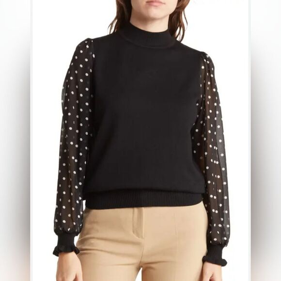 Nanette Lepore Puff Sleeve Sweater Size Medium - Picture 1 of 8